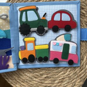 Strona sensoryczna „Pojazdy – dopasuj do cienia” 20x20