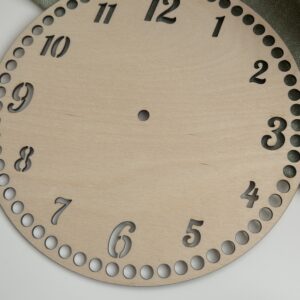 Baza do makramy – zegar ze sklejki 25 cm 🕰️